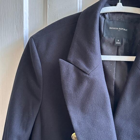 Banana Republic Flannel Icon Blazer Black - Picture 4 of 9